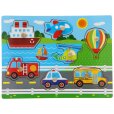 Drevené puzzle Doprava