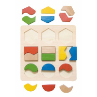 Woody – Drevená doska s geometrickými tvarmi