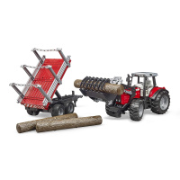 Bruder - Traktor s nakladačom a prívesom