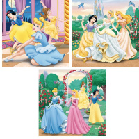 Puzzle 3v1 - Disney princezné