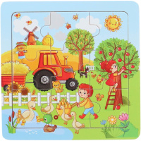 Drevené puzzle 9 ks