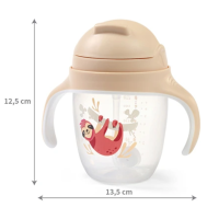 Hrnček so slamkou Leňochod 240 ml