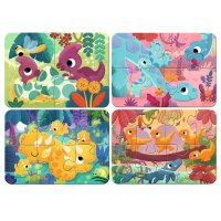 Moje prvé puzzle 4v1 - Roztomilé dinosaury