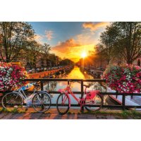 Puzzle 200 XL - Západ slnka v Amsterdame