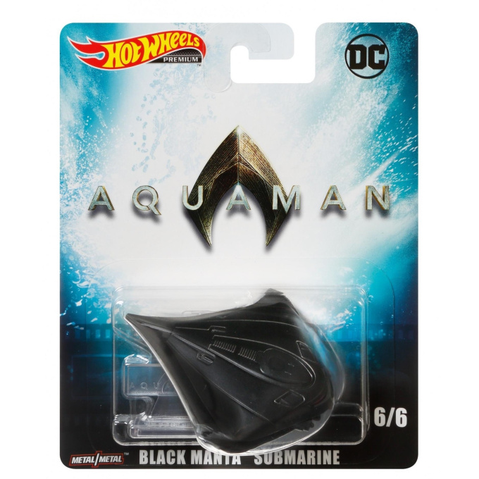 Hot Wheels - Vozidlá 1:64 Black Manta Submarine