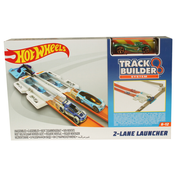 Hot Wheels - Dráha Track Builder 2-Lane Launcher