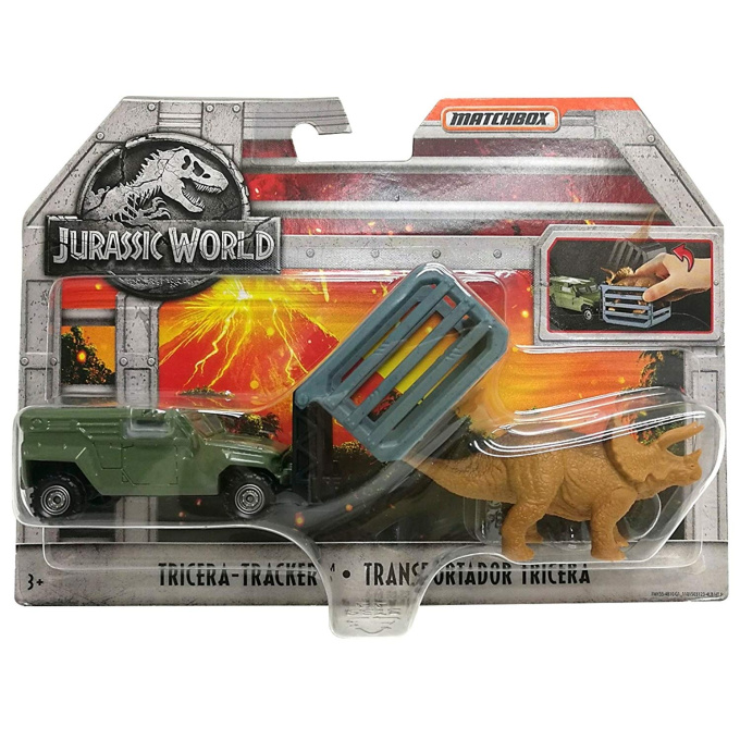 Jurassic World - Vozidlo s dinosaurom Tricera-Tracker