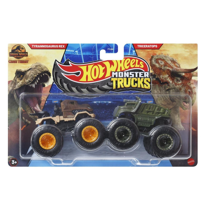 Hot Wheels Monster Trucks – Demolačné duo Tyrannosaurus Rex#1 VS Triceratops#4