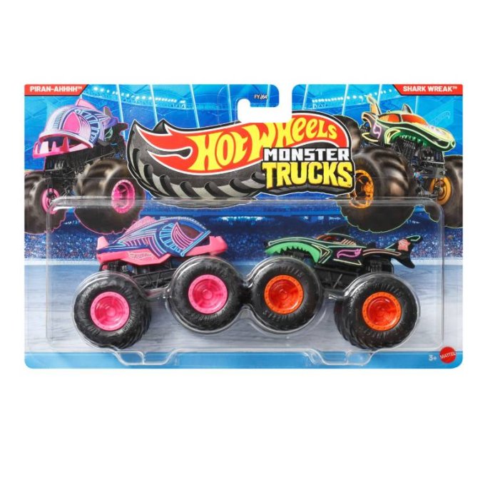 Hot Wheels Monster Trucks – Demolačné duo Piran-Ahhhh Vs Shark Wreak