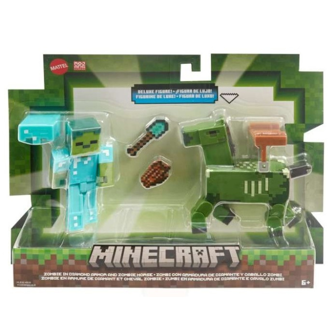 Minecraft – Figúrka s doplnkami Zombie In Diamond Armor And Zombie Horse