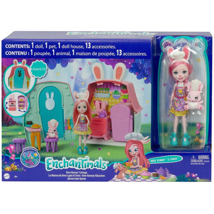 Enchantimals – Figúrka s domčekom Bree Bunny