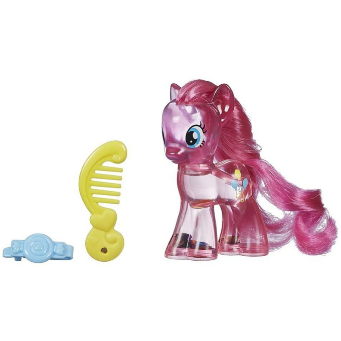My Little Pony - Priehľadný poník s trblietkami a doplnkom Pinkie Pie