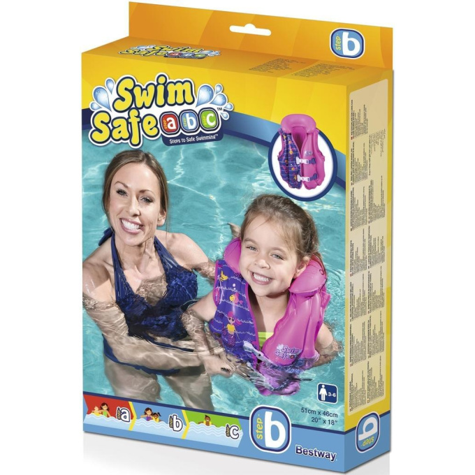 Nafukovacia vesta Ružová