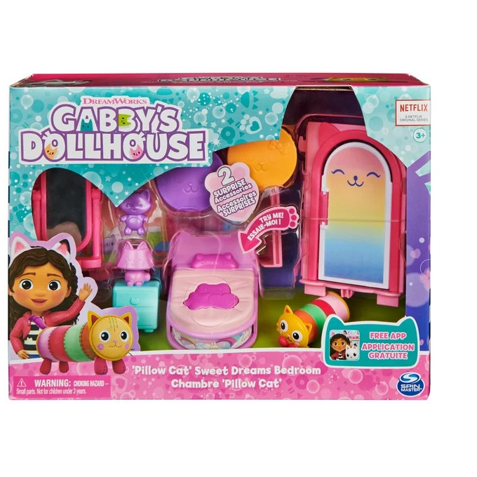 Gabby’s Dollhouse – Súprava nábytku Pillow Cat Sweet & Dream Bedroom
