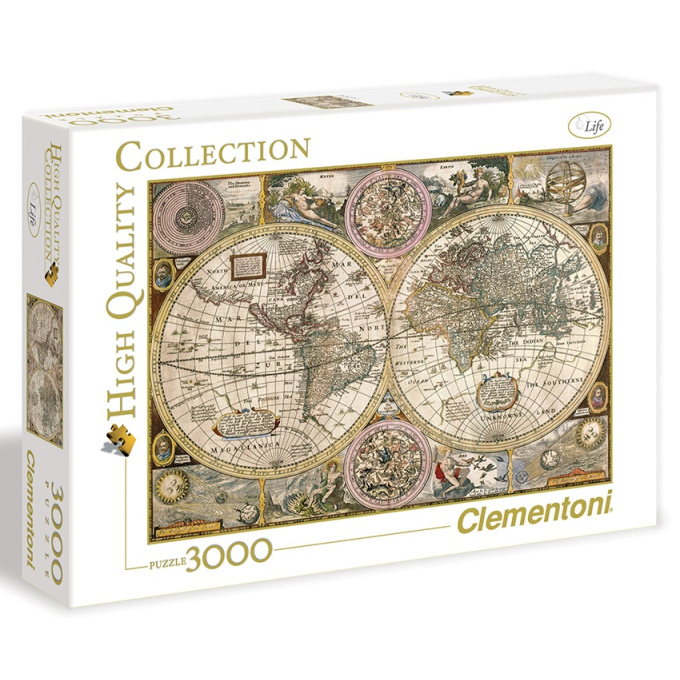 Puzzle 3000 - Starožitná mapa sveta