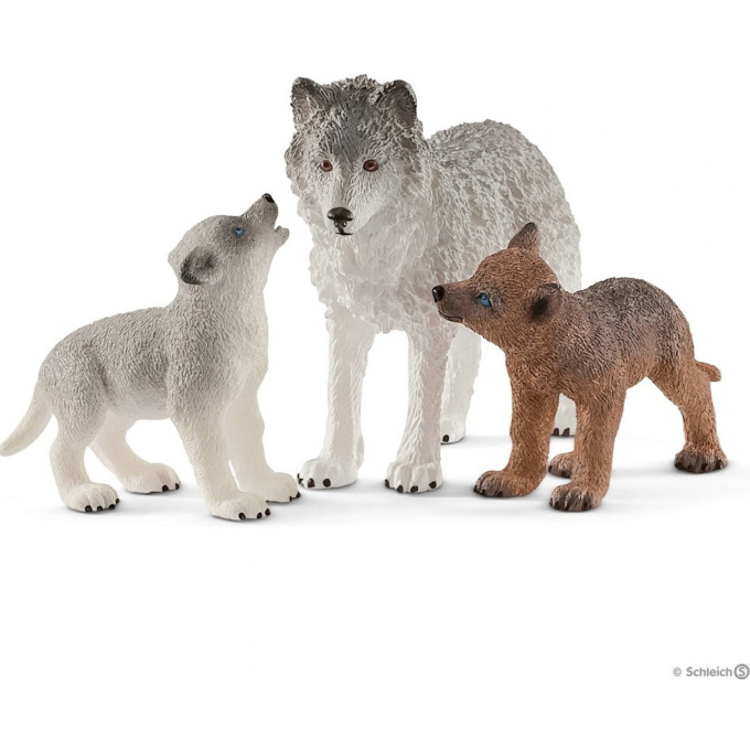 Schleich - Vlčie šteňatá s matkou 42472
