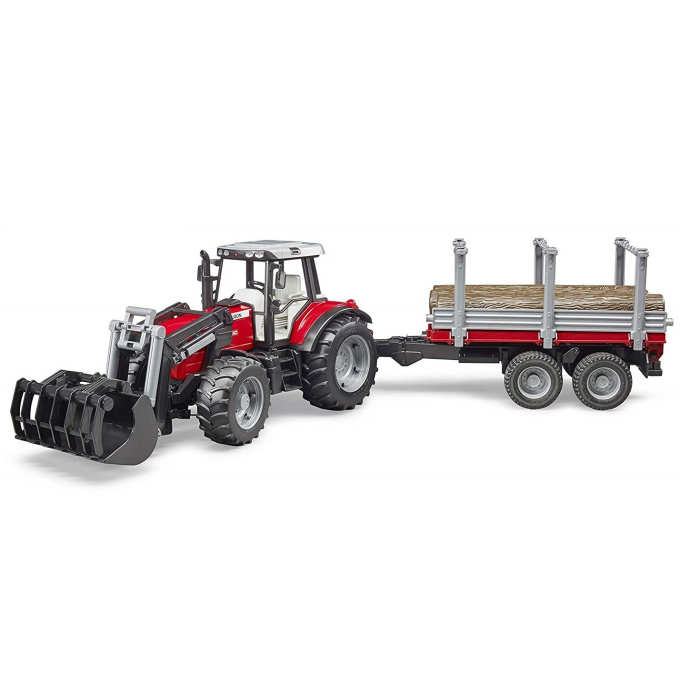 Bruder - Traktor s nakladačom a prívesom