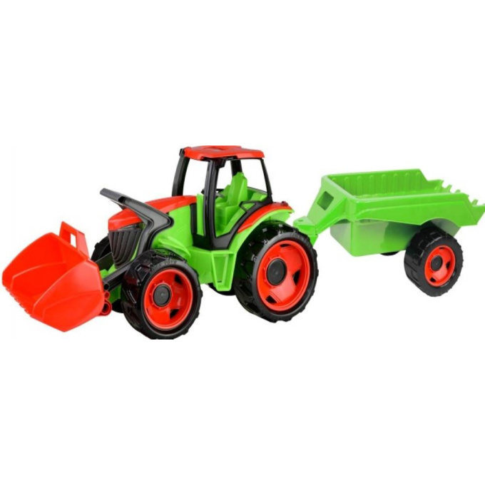 Giga Traktor s vlečkou a lyžicou