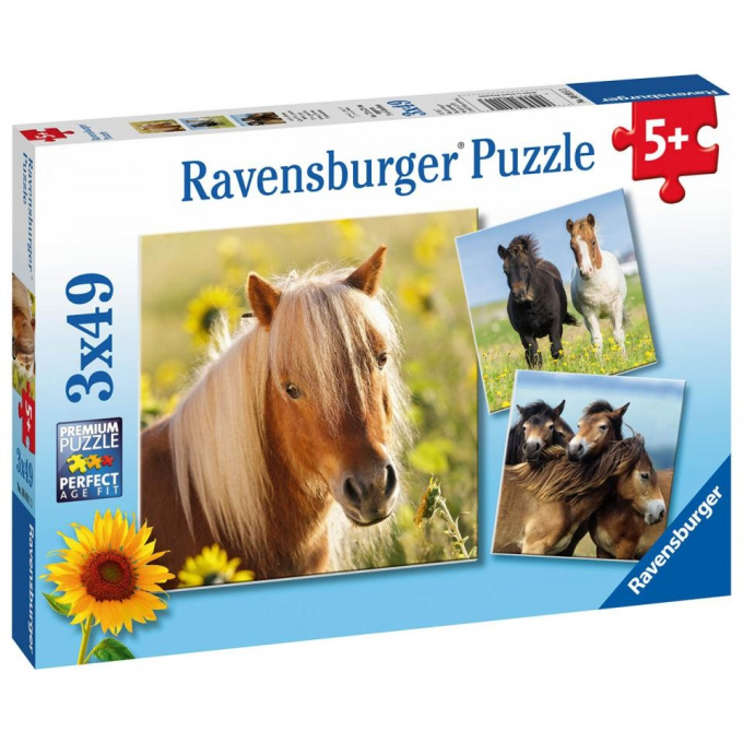 Puzzle 3x49 – Poníky