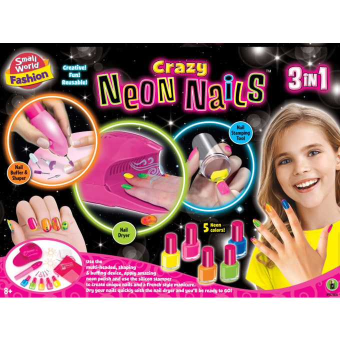 Veselé neónové nechty