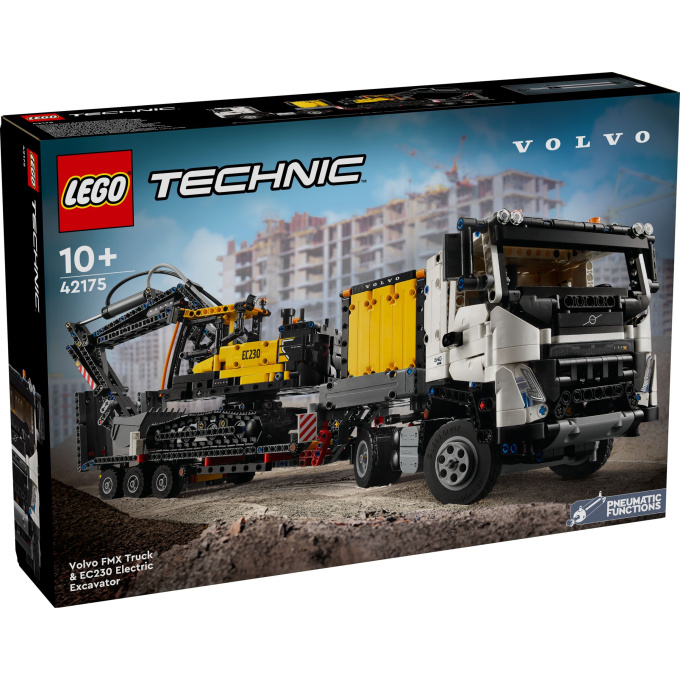 42175 Lego Technic – Nákladné auto Volvo FMX a elektrický bager EC230