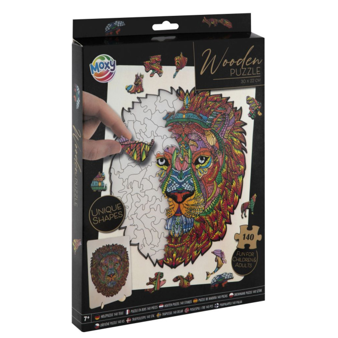 Drevené puzzle Lev