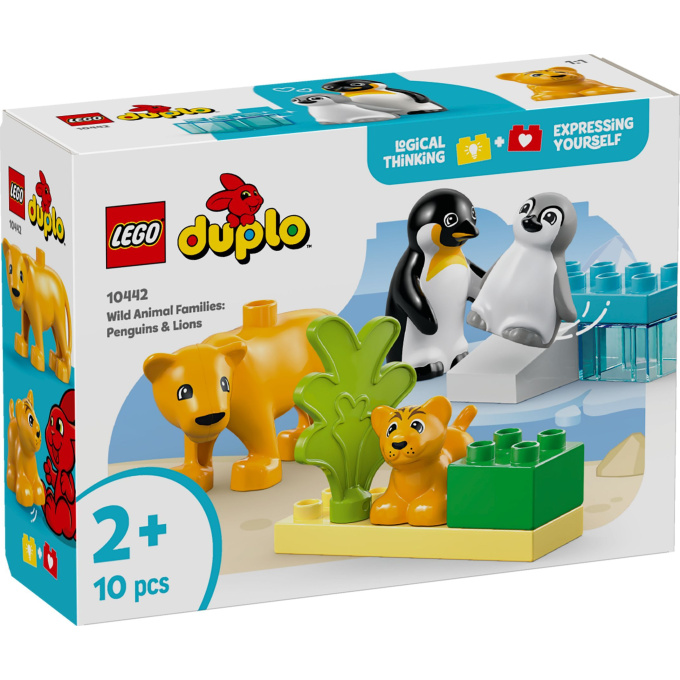 10442 Lego Duplo – Rodinky divokých zvierat: Tučniaky a levy