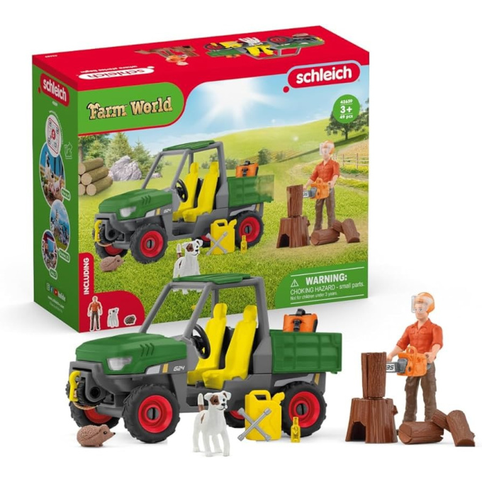 Schleich Farm World – Auto s drevorubačom 42659