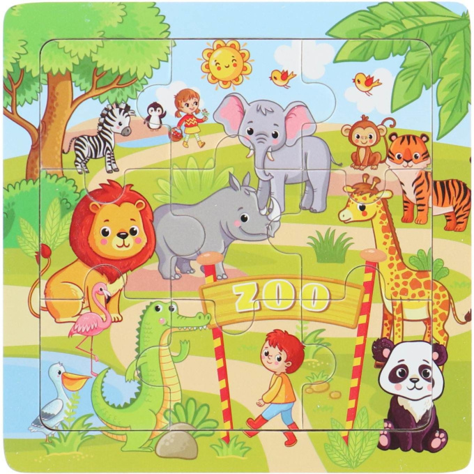 Drevené puzzle 9 ks