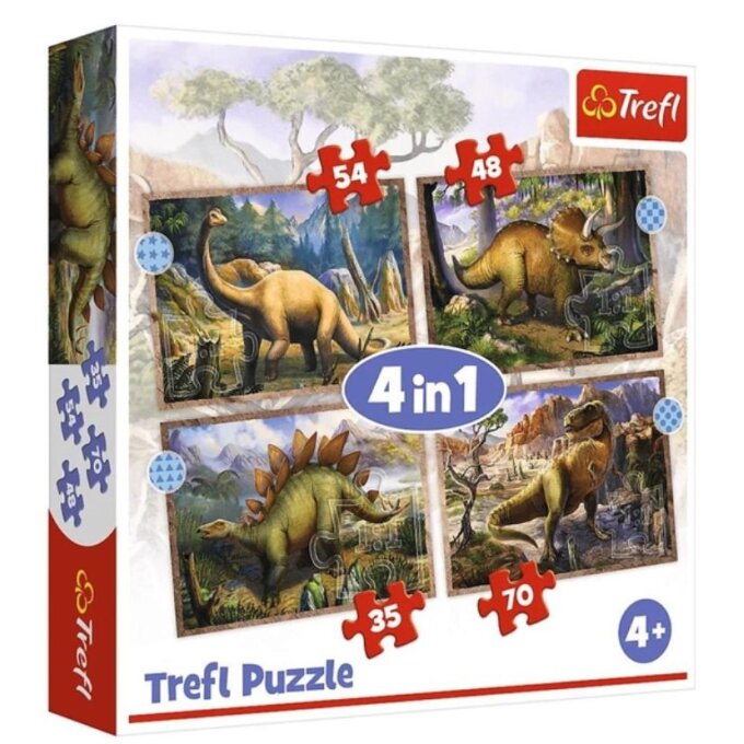 Puzzle 4v1 – Dinosaury