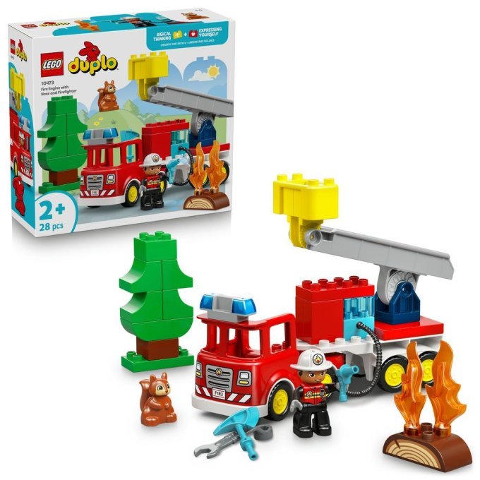 10473 Lego Duplo – Hasičské auto s hadicou a hasičom