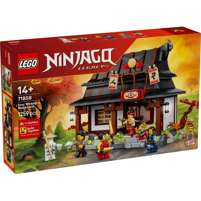 71858 Lego Ninjago – Kováreň Štyri zbrane: 15 rokov NINJAGO