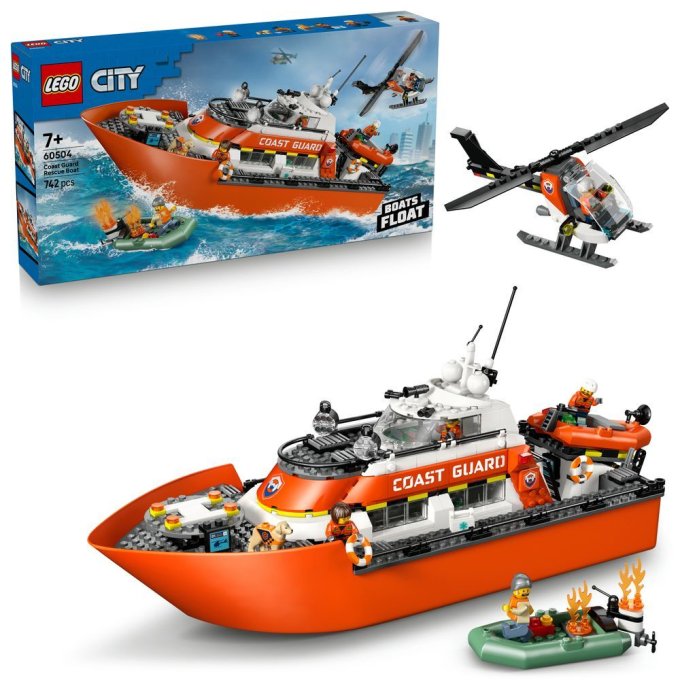 60504 Lego City - Záchranný čln pobrežnej hliadky a vrtuľník