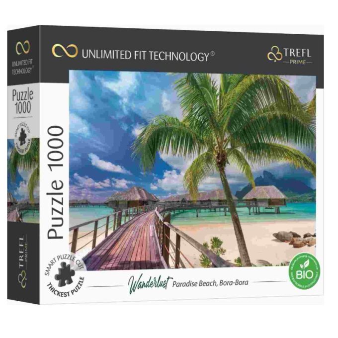 Puzzle 1000 - Rajská pláž, Bora-Bora
