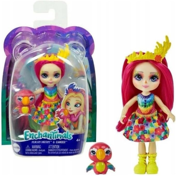 Enchantimals – Bábika so zvieratkom Peachy Parrot A Chatter