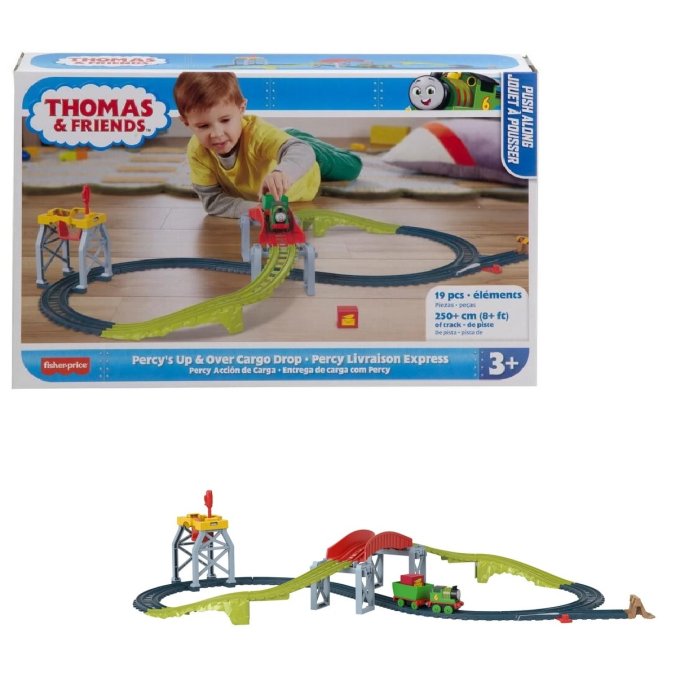 Thomas & Friends – Vlaková dráha Percy's Up & Over Cargo Drop