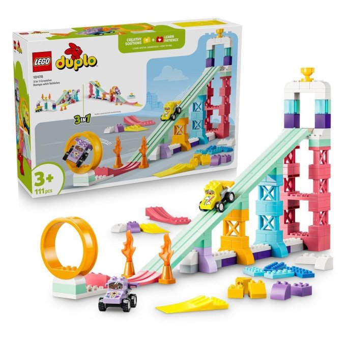 10478 Lego Duplo - Kreatívne rampy s vozidlami 3 v 1