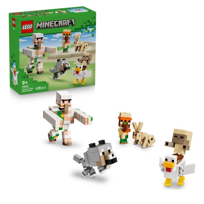 21592 Lego Minecraft - Kurací džokej a útok v púšti