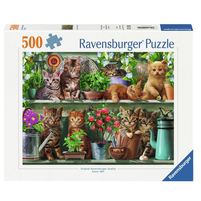 Puzzle 500 – Mačky na poličke