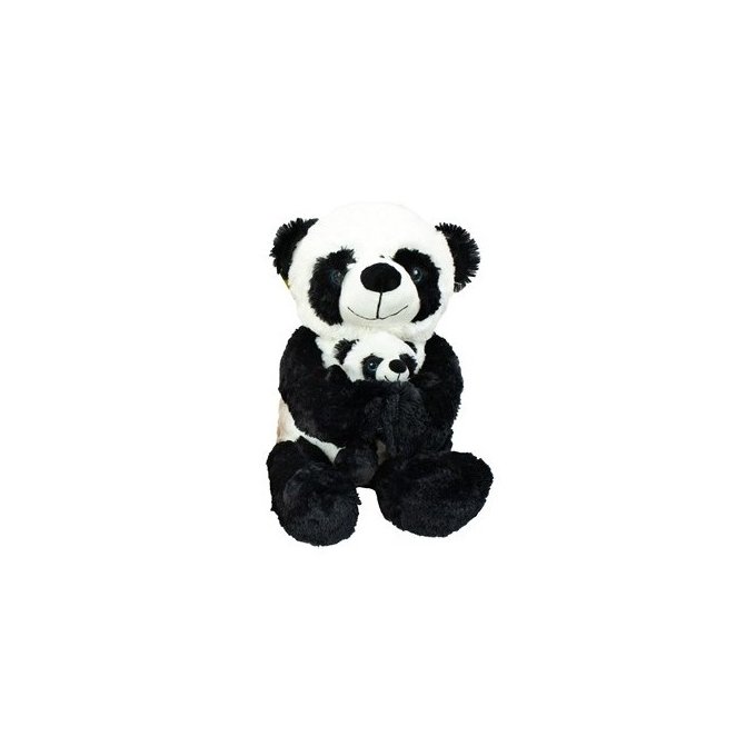 Plyšová máma s mláďaťom 40 cm Panda