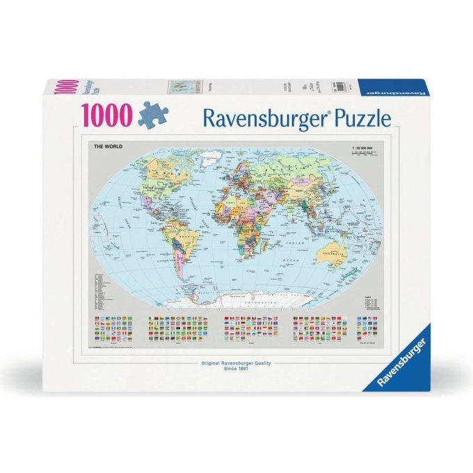 Puzzle 1000 - Politická mapa sveta