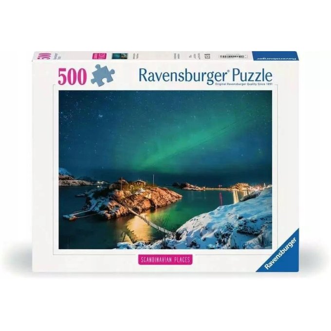 Puzzle 500 –  Polárna žiara Tromso, Nórsko