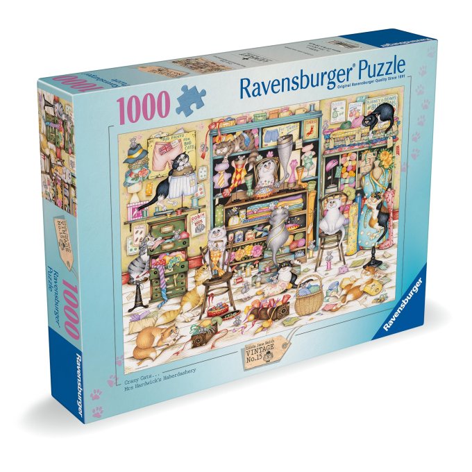 Puzzle 1000 - Mačacia šijacia dielňa