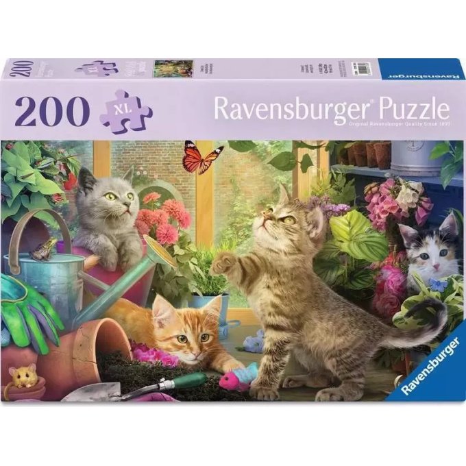 Puzzle 200 –  Hravé mačky