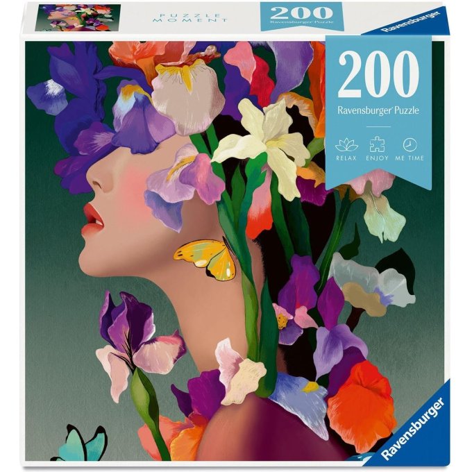 Puzzle 200 –  Kvetinová hlava: Kosatec