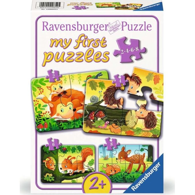 Moje prvé puzzle 4v1 - Lesné zvieratká