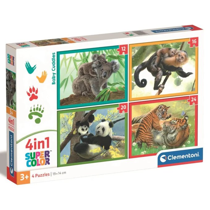 Puzzle 4v1 - Roztomilé mláďatá