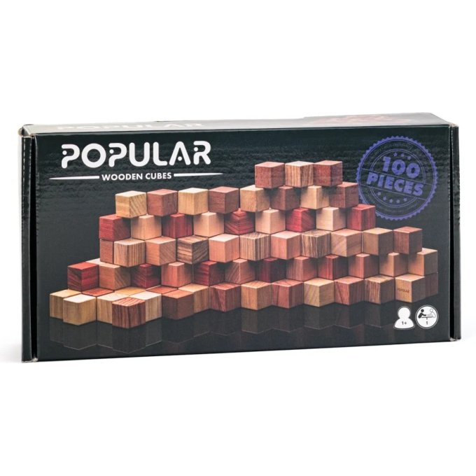 Popular - Drevené kocky 100 ks