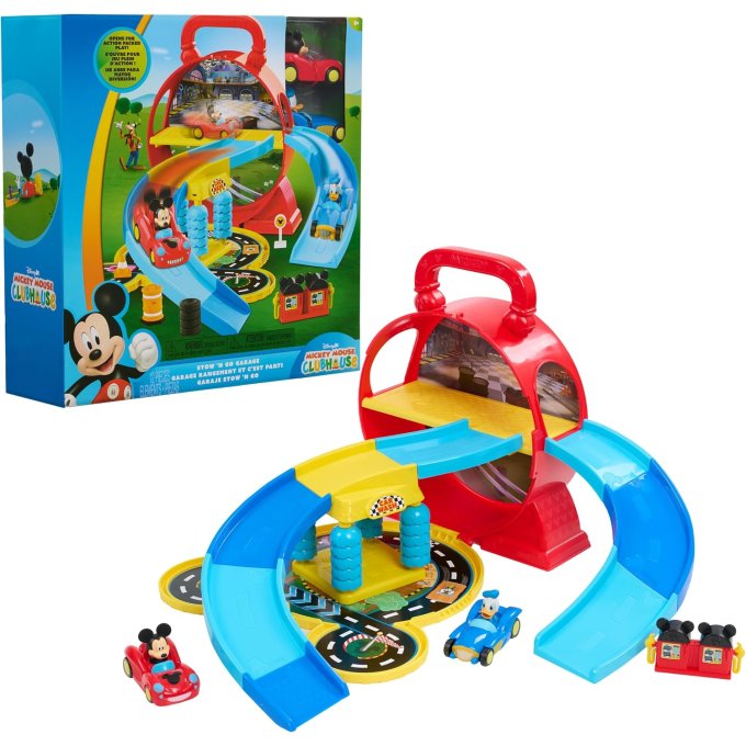 Disney Jr. Mickey Mouse - Prenosná garáž s autíčkami