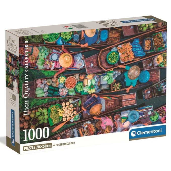 Puzzle 1000 - Thajský plávajúci trh